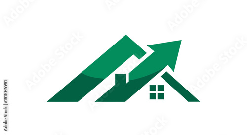 Positive Growth In Real Estate Market Abstract Design Property Development Illustration
