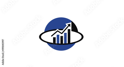 Positive Growth Chart Surrounding Graphic Presentation For Business and Investments