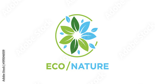 Natural Eco-Friendly Logo Design Depicting Leaves And Symbolic Design For Clean Environment