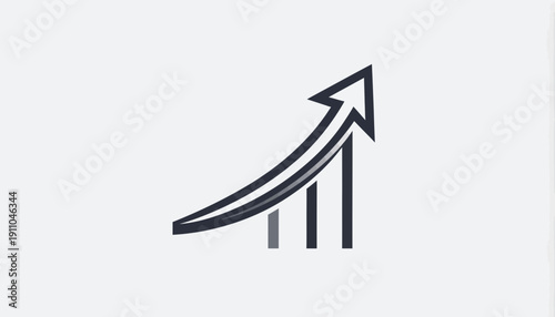 Rising Above A Conceptual Image Of Growth Chart And Success Symbolization