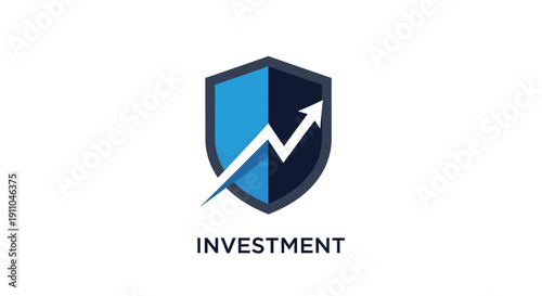 Rising Arrow Emblem Symbolizing Financial Investment Growth, Security, and Protection