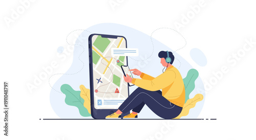 Navigating Destinations Digital Map Application User Experience