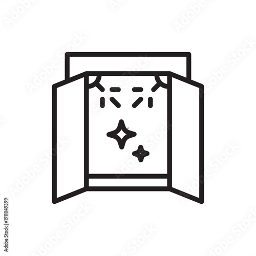 Cleanroom air shower icon. Contamination control and sterile environments, representing HEPA-filtered air jets, de-dusting chambers, semiconductor fabrication entry, and laboratory safety hardware.