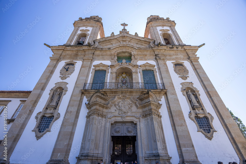 Naklejka premium Cabeceiras de Basto church architecture in Braga, Portugal