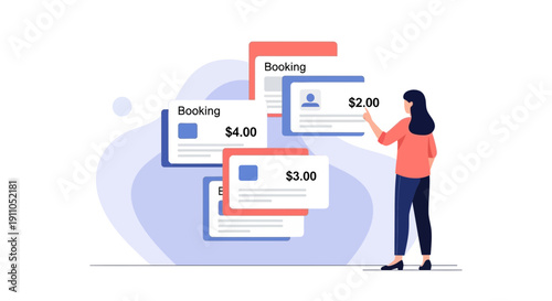 Online Booking Process With Pricing Strategy Representation and Woman's Interaction