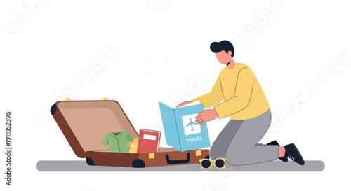 Packing For Adventure A Person Preparing For An Exciting Journey Ahead