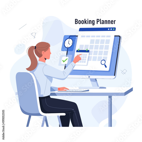 Organizing Schedules Online Through A Digital Booking Planner Interface