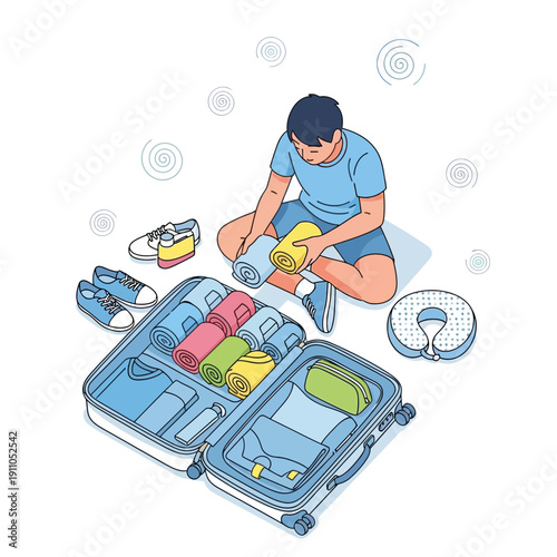 Organizing Travel Essentials For An Upcoming Adventure Awaiting Your Arrival