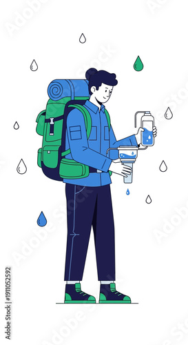 Outdoor Adventure Preparation Hydration Station For A Solo Traveler