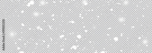 Winter snow falling. Snow is falling on a transparent background. Winter games of snowballs. Hand drawn cute print for posters.