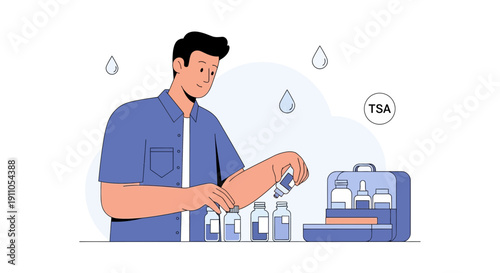 Preparing Travel Size Liquids For Airport Security And Cabin Luggage Compliance