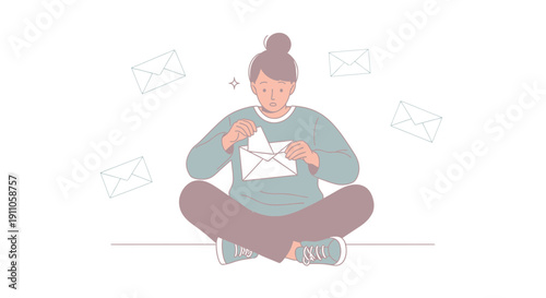 Receiving Important Mail With Joy And Excitement