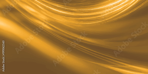 An abstract golden background features elegant flowing waves and a blurred texture of light and motion, creating a vibrant orange and yellow pattern perfect for a modern wallpaper design illustration
