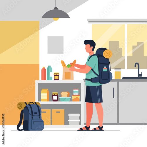 Travel Preparation Gathering Supplies For A Journey Adventure