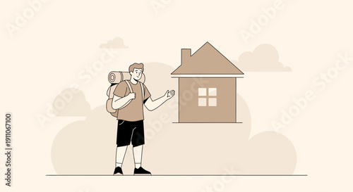 Traveler Finding Home Adventure Exploration Journey