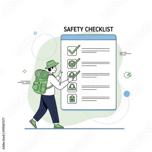Traveler Reviews Safety Checklist Before Journey Begins Adventure Planning