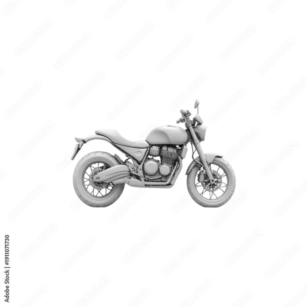Fototapeta premium Classic Retro Motorcycle Vector Graphic Illustration