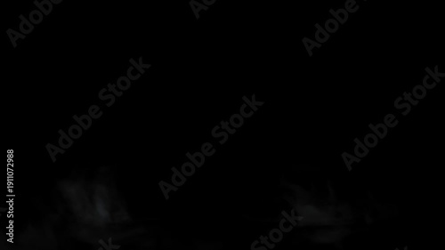 Dust Impact Explosion on Black Background – 4K Volumetric Smoke Burst