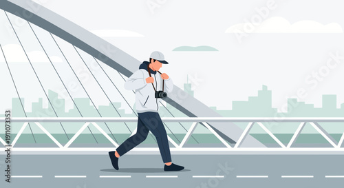 Urban Photographer Captures Cityscape From Modern Bridge Structure