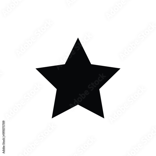 Black five-pointed star on a white background simple