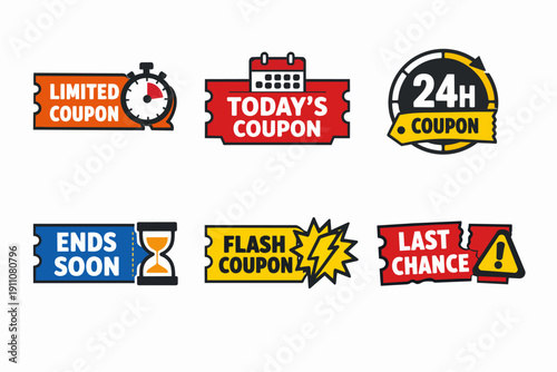 Coupons offering limited time discounts, daily deals, and last chance promotions