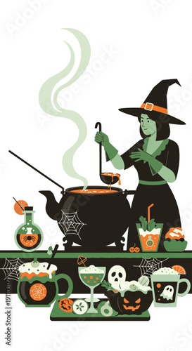 Whimsical Witch Brews Potions and Treats for Spooky Halloween Gathering