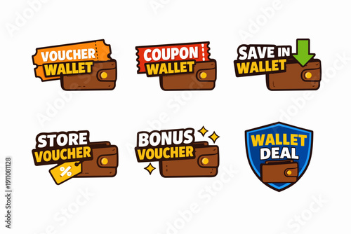 Wallet voucher and coupon concepts for digital savings and discount deals