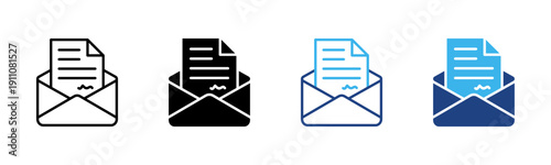 Email Signature icon set multiple style collection