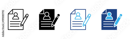 Resume icon set multiple style collection