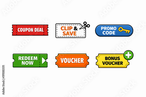 Coupon deals and vouchers for shopping discounts, promotions, and savings