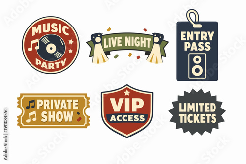 Music party and live show event invitations with vip access and limited tickets