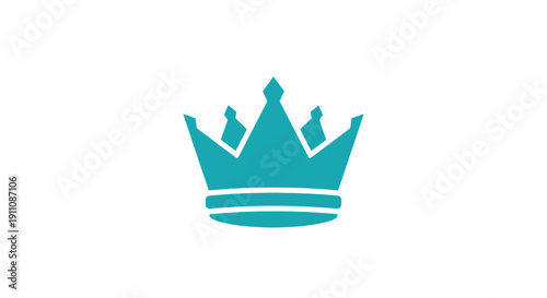 Teal crown icon symbol royal.