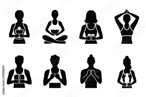 Yoga Poses with Weights - Female Figures