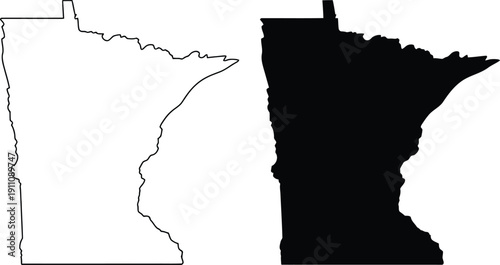 A map showing the state of minnesota in the united states of america.