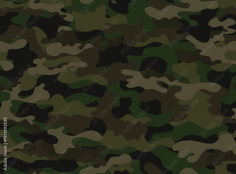 Fototapeta premium Trendy seamless army camouflage background