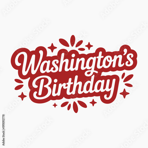 George Washington portrait with patriotic US symbols and typography