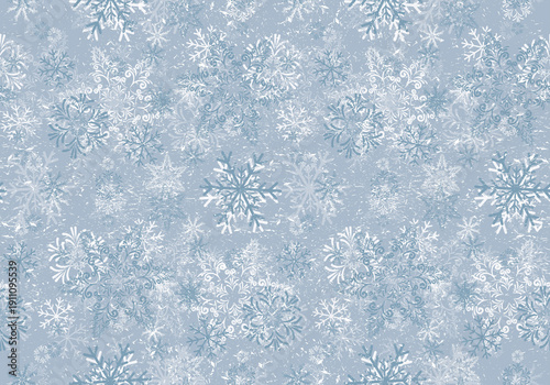 Seamless background with snowflakes.