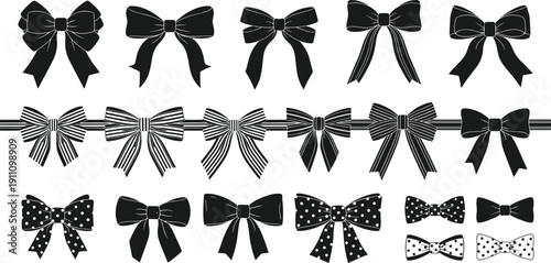 Set of ranch entrance gates and farm fence vector illustrations featuring wooden and metal driveway designs cad drawing flat vector illustration