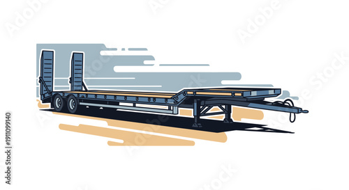 Heavy Duty Flatbed Trailer For Large Cargo Transportation