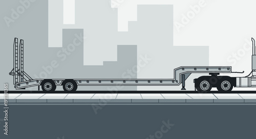 Heavy Duty Flatbed Truck Trailer Transportation Commercial Vehicle