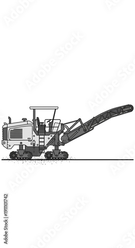 Heavy Duty Industrial Road Milling Machine With Powerful Grinding Arm