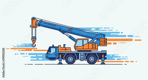 Heavy Duty Mobile Crane Industrial Equipment Lifting Machine Art