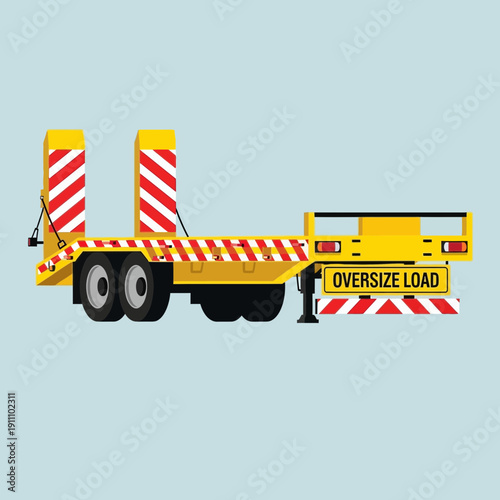 Heavy Duty Oversized Load Flatbed Trailer Vehicle