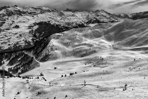 Risoul France ski resort mountain skiers