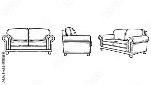 Sofa Views Line Art