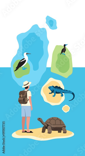 Galapagos Islands Wildlife Encounter With Tourist Adventure