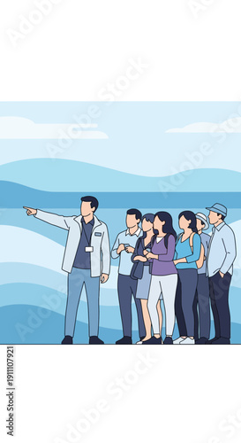 Guided Expedition Through Scenic Waterscape With Diverse Group