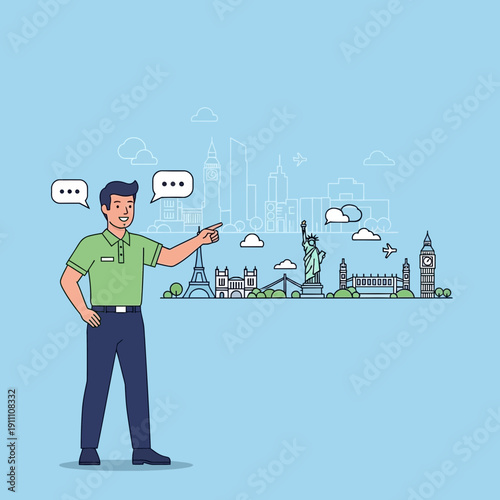 Global Travel Guide Presenting Iconic Cityscapes and Landmarks Worldwide