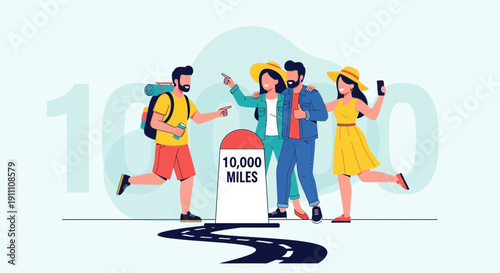 Happy Travelers Celebrate Reaching Ten Thousand Mile Milestone