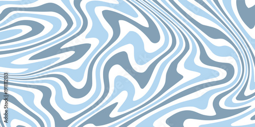 Abstract background seamless pattern with colorful waves. Trendy vector illustration in retro psychedelic style